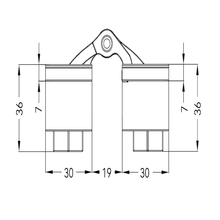 Load image into Gallery viewer, Dimensions for 180° Heavy Duty Stainless Steel Concealed Hinge