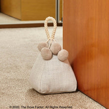 Load image into Gallery viewer, White Fabric Door Stopper with rope handle