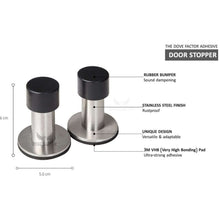 Load image into Gallery viewer, Dove Factor Adhesive Door Stops 3M Strong Black steel door stop