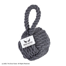 Load image into Gallery viewer, Nautical Rope Knot Fabric Door Stop - Grey
