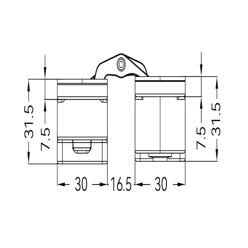 180 Degrees Stainless Steel Concealed Hinges For Large Doors Dimensions