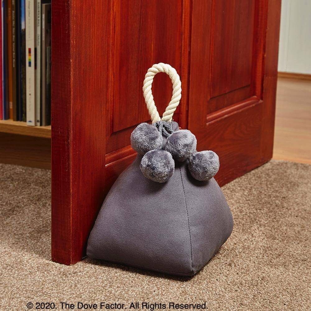 Gray Fabric Door Stop